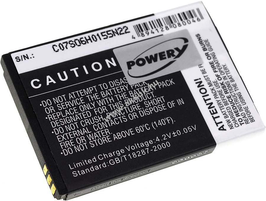 Helyettesítő akku Beafon S10 1000mAh Li-Ion