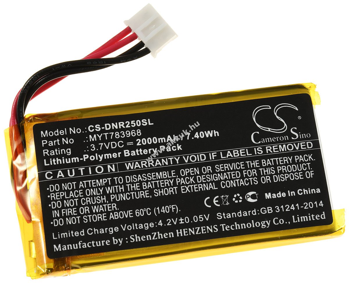 Helyettesítő műholdas telefon akku DeLorme InReach Explorer 2000mAh Li-Polymer
