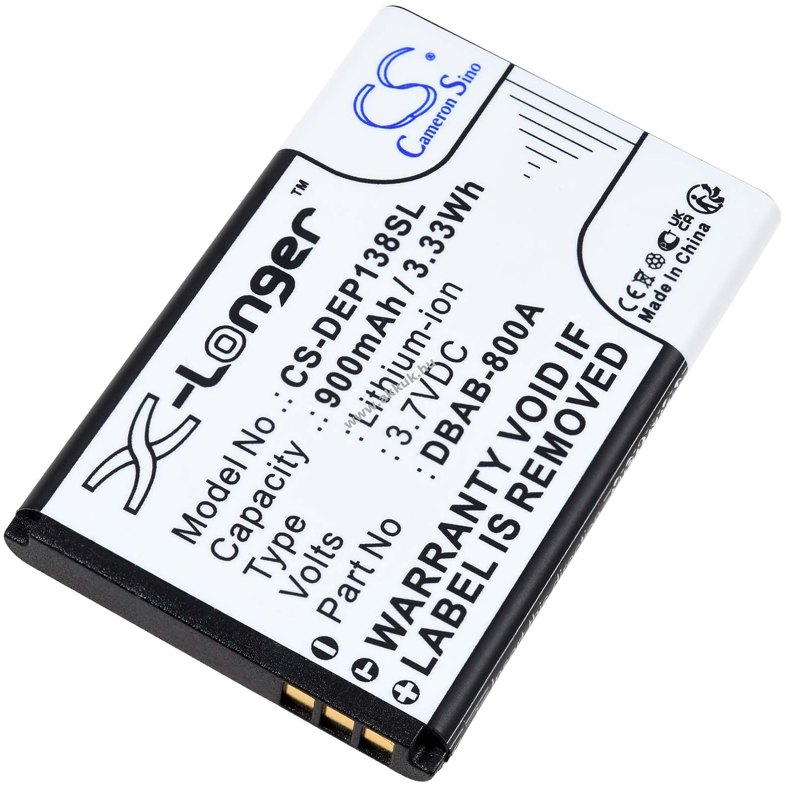 Helyettesítő akku Doro típus DBAB-800A 900mAh Li-Ion