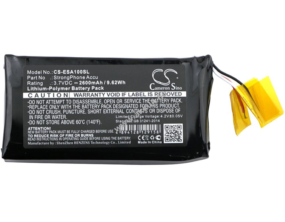 Helyettesítő okostelefon akku Evoleveo StrongPhone 2600mAh Li-Polymer