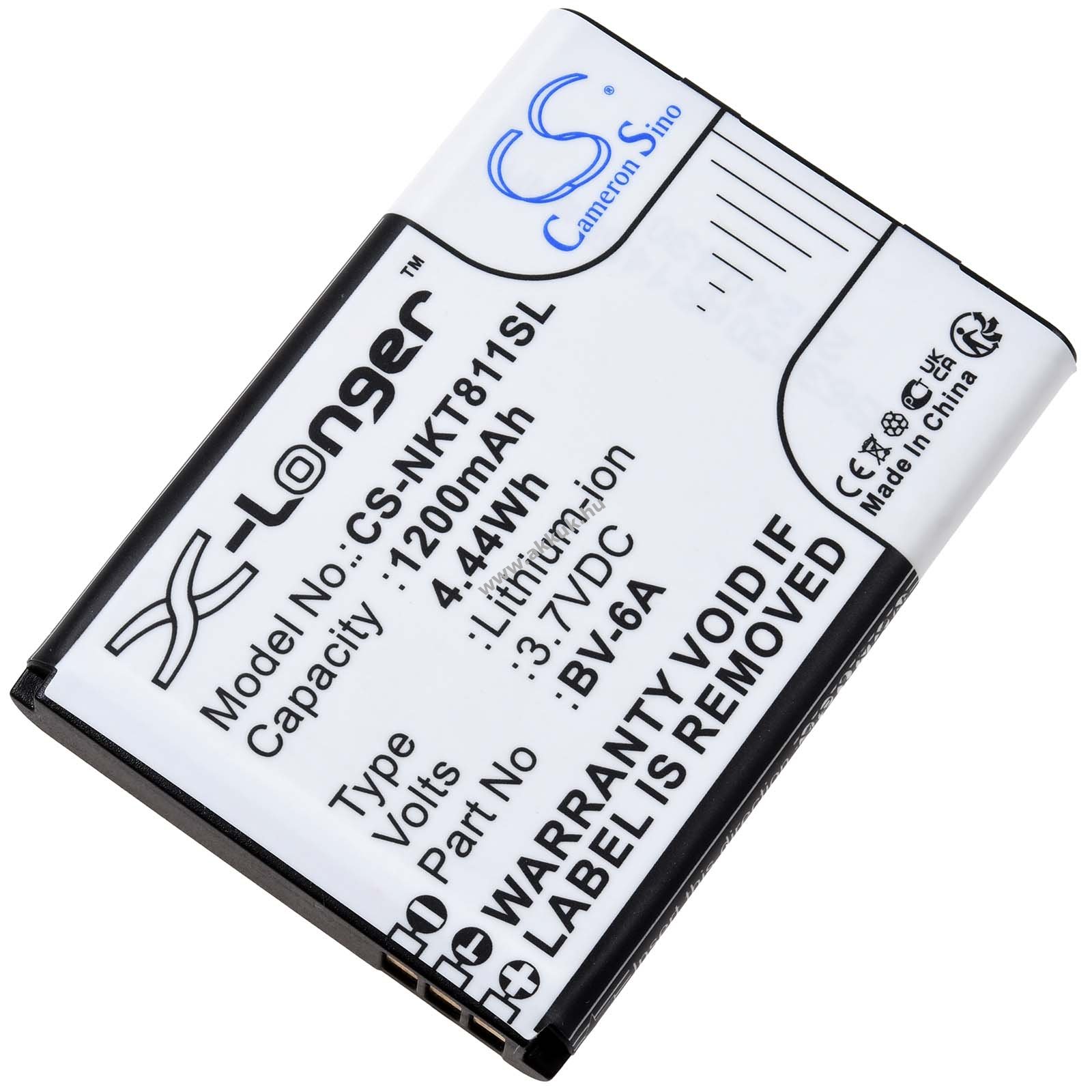 Helyettesítő mobiltelefon akku Nokia V Flip 1200mAh Li-Ion