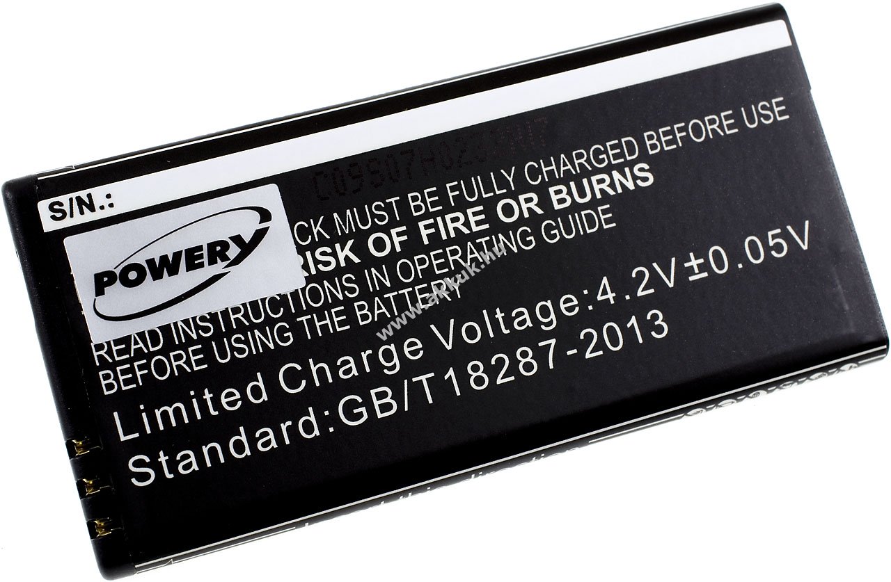 Helyettesítő akku Nokia Lumia 636 1650mAh Li-Ion