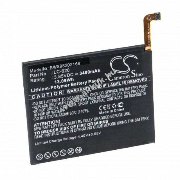 Helyettesítõ akku Nokia 6.2 típus LC-620, 3400mAh Li-Po