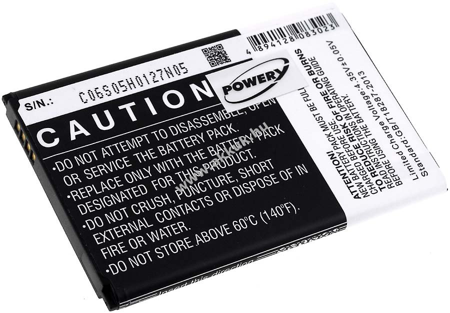 Helyettesítő akku Samsung Galaxy Note 3 Mini 3100mAh Li-Ion