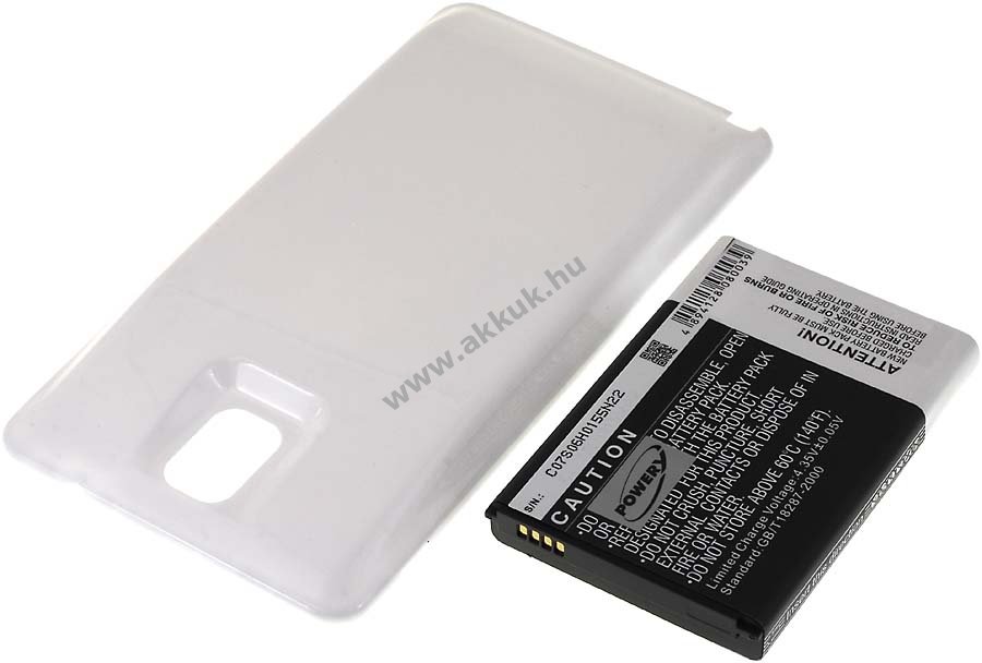 Helyettesítő akku Samsung SM-N9006 6400mAh fehér Li-Ion