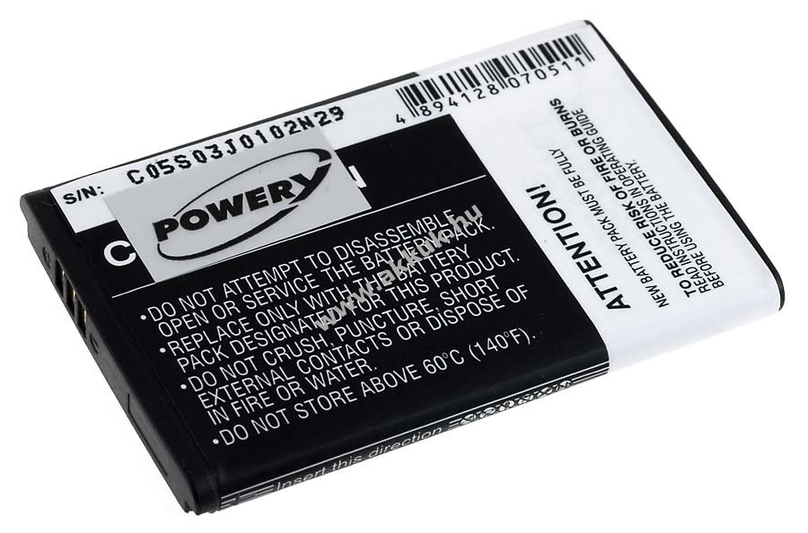 Helyettesítő akku Samsung típus AB463561BE 950mAh Li-Ion