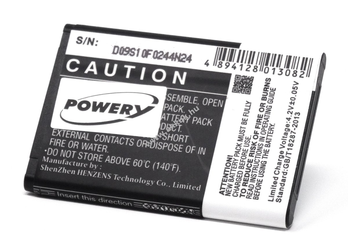 Helyettesítő mobiltelefon akku Samsung típus AB553446BA 800mAh Li-Ion