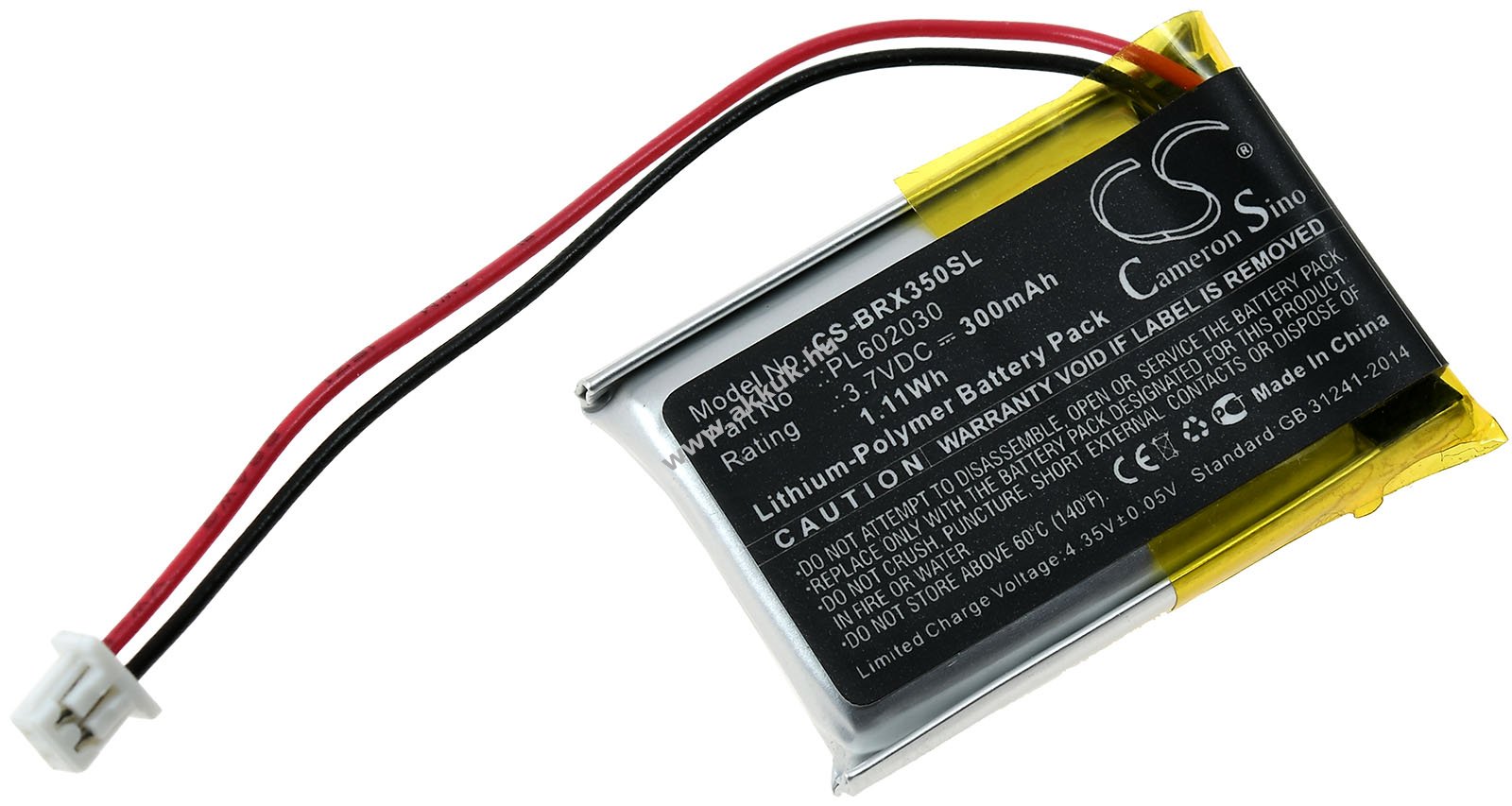 Helyettesítő akku BlueParrot akkutípus PL602030