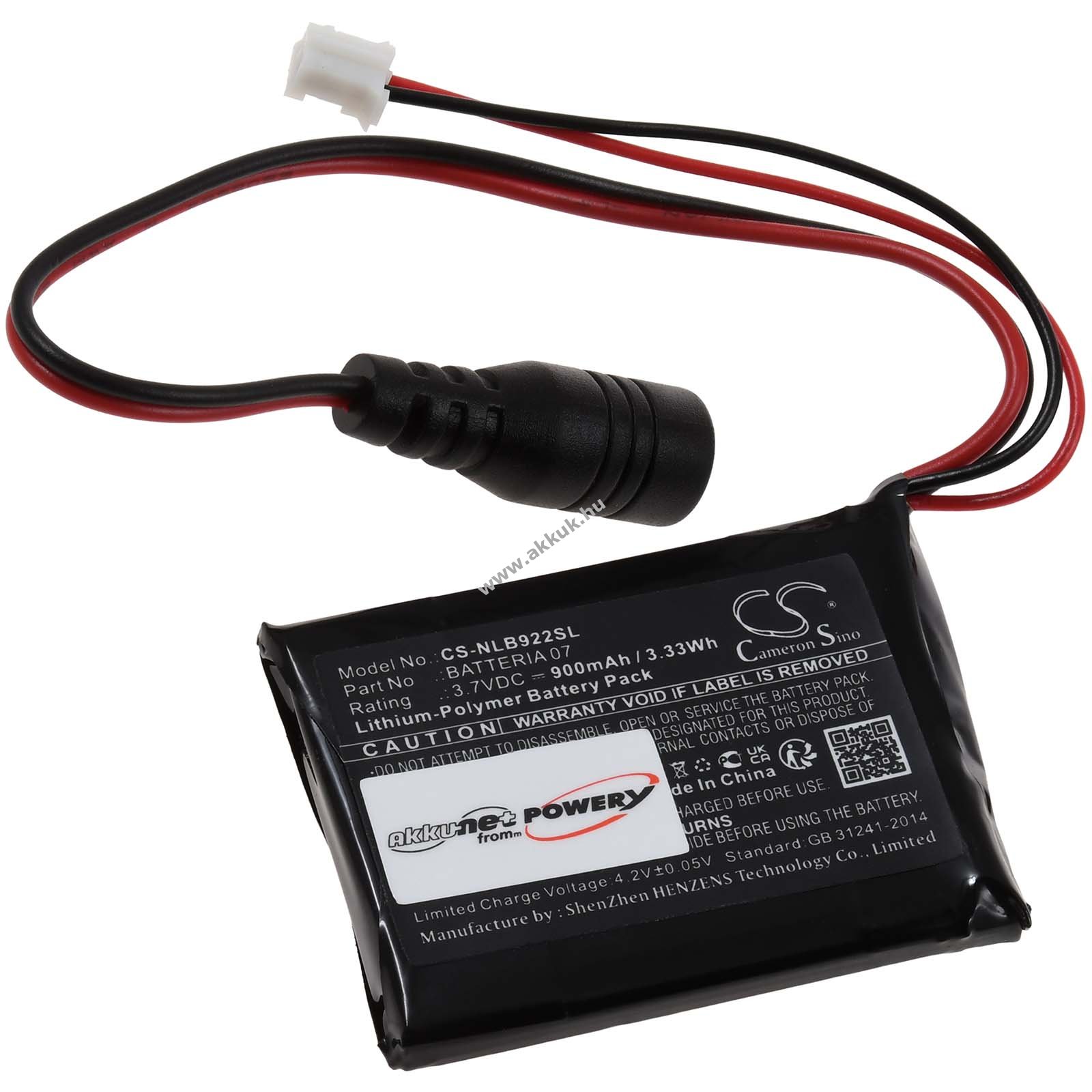Helyettesítő motoros sisak kommunikációs akku Nolan N-COM B902 L N-COM B902 R