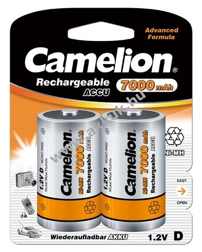 Camelion Ni-MH HR20 góliát akku Mono D 2db/csom. 7000mAh