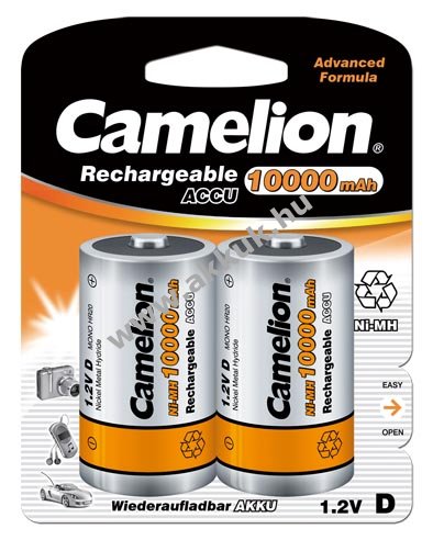 Camelion Ni-MH HR20 góliát akku Mono D 2db/csom. 10000mAh
