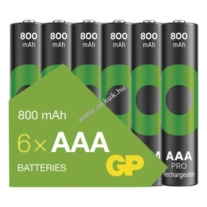 GP ReCyko Pro NiMH akku HR03 (AAA) 800mAh 6db/csomag