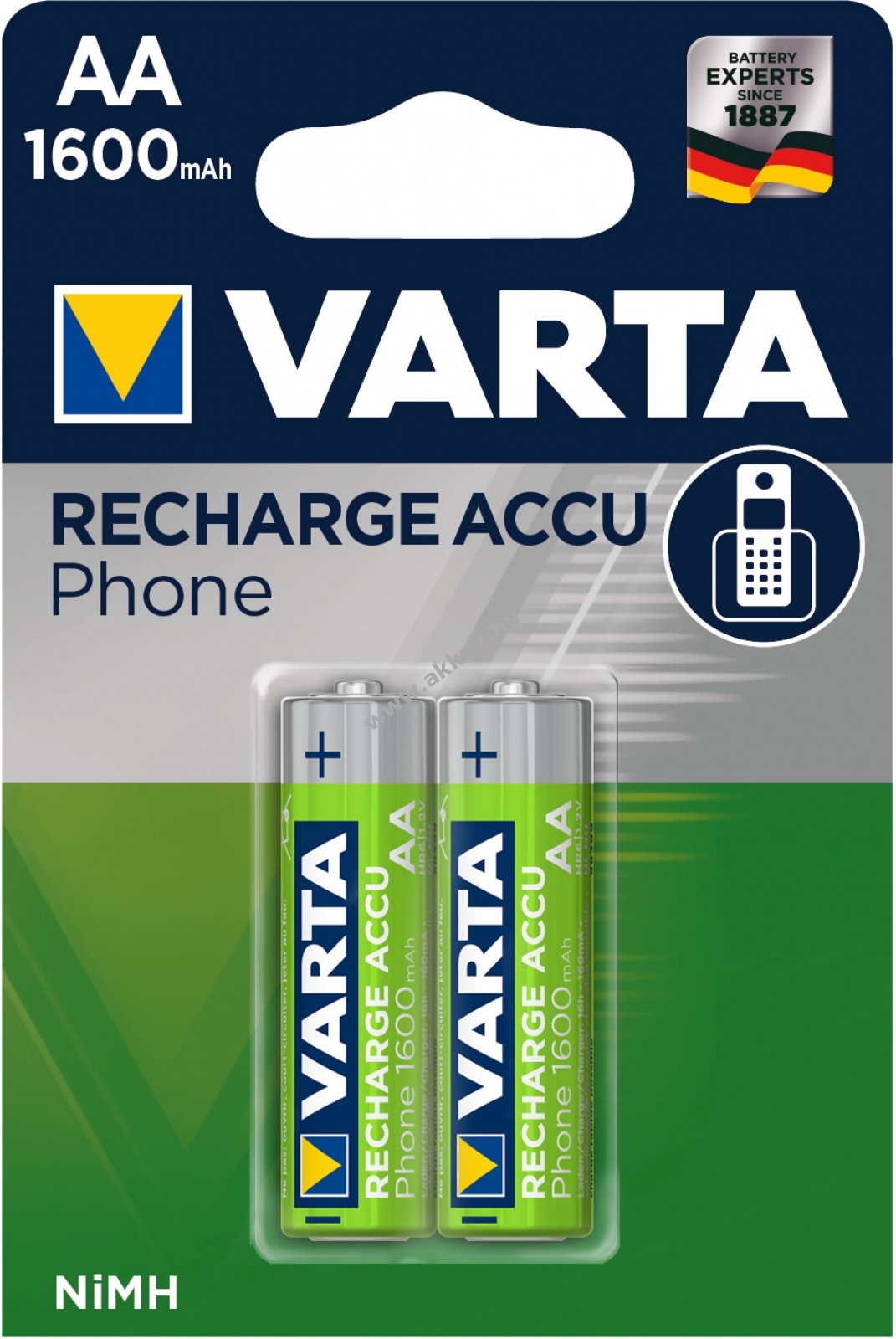 Varta Mignon ceruza akku AA HR6 1600mAh 2db/csom