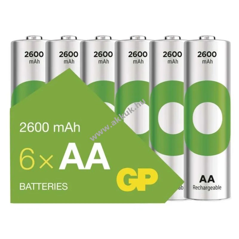 GP ReCyko Ni-MH akku HR6 (AA), 2600mAh 6db/csomag