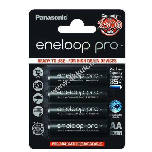 Sanyo/Panasonic eneloop akku típus AA HR6 2450mAh 4db/csom.