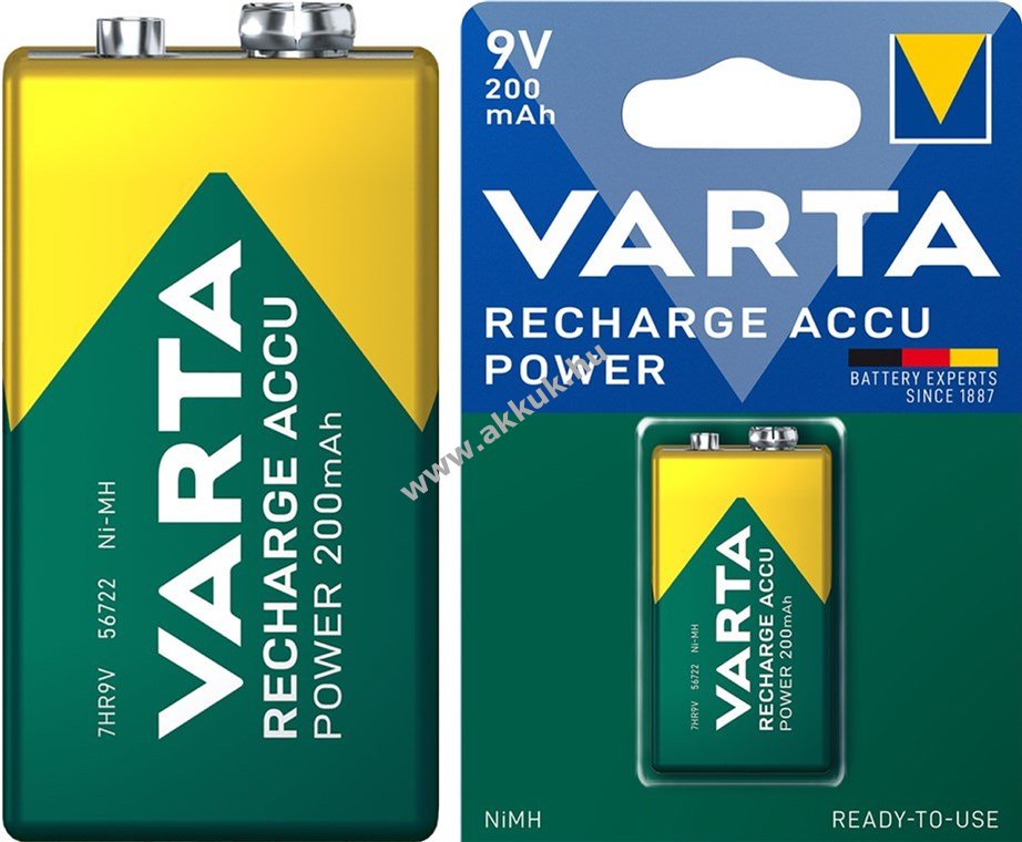 Varta Ready to Use 6HR61 56722 akku 9V 200mAh 1db/csomag -- NiMH - Kiárusítás