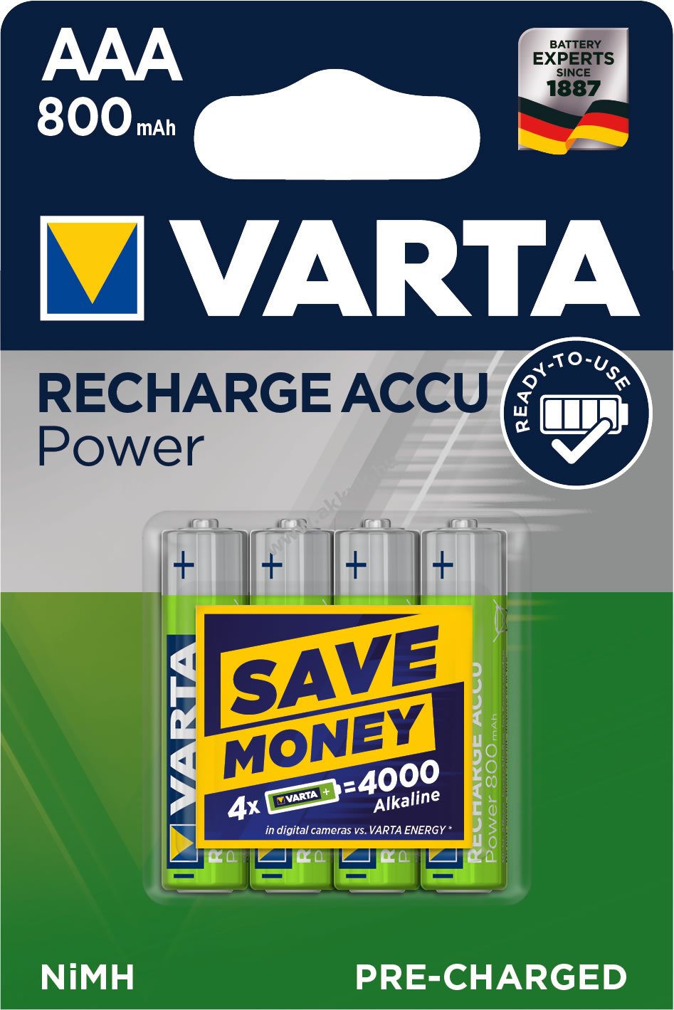 Varta Power akku Ready2Use TOYS / játékokhoz HR03 4db/csom.