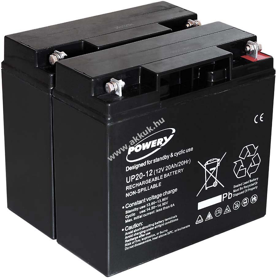 Powery ólom zselés akku szünetmentes APC Smart-UPS SMT1500I 12V 20Ah (helyettesíti 18Ah is)