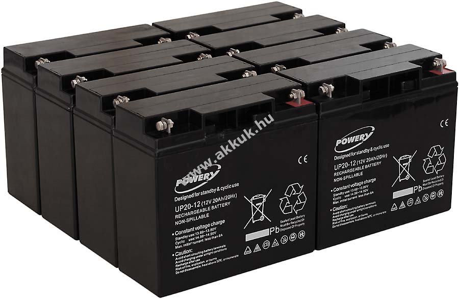 Powery ólom zselés akku szünetmentes APC Smart-UPS 5000 Rackmount/Tower 12V 20Ah (18Ah is)