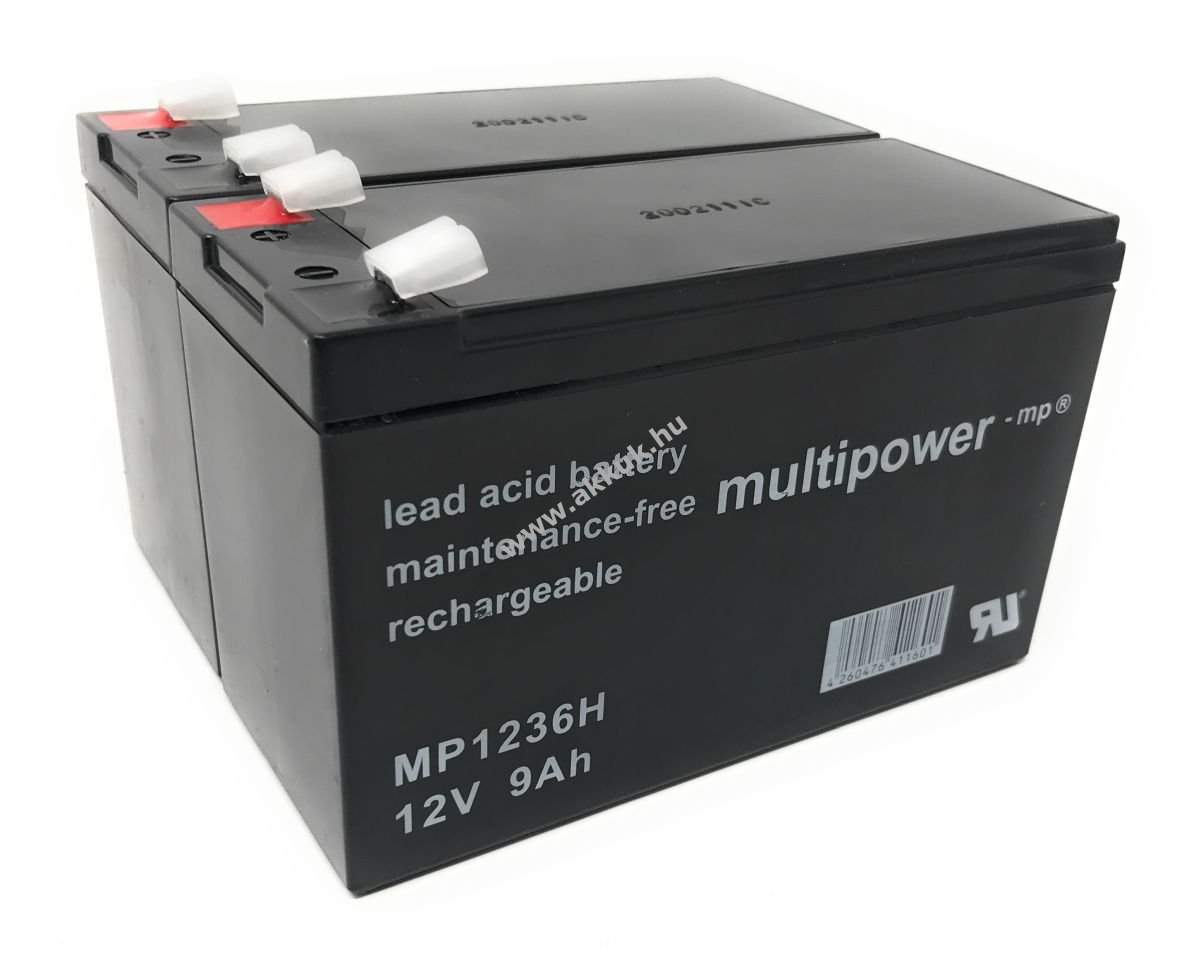 Powery ólom akku MP1236H szünetmenteshez APC Back-UPS RS 1500 12V 9Ah (7,2Ah/7Ah is)