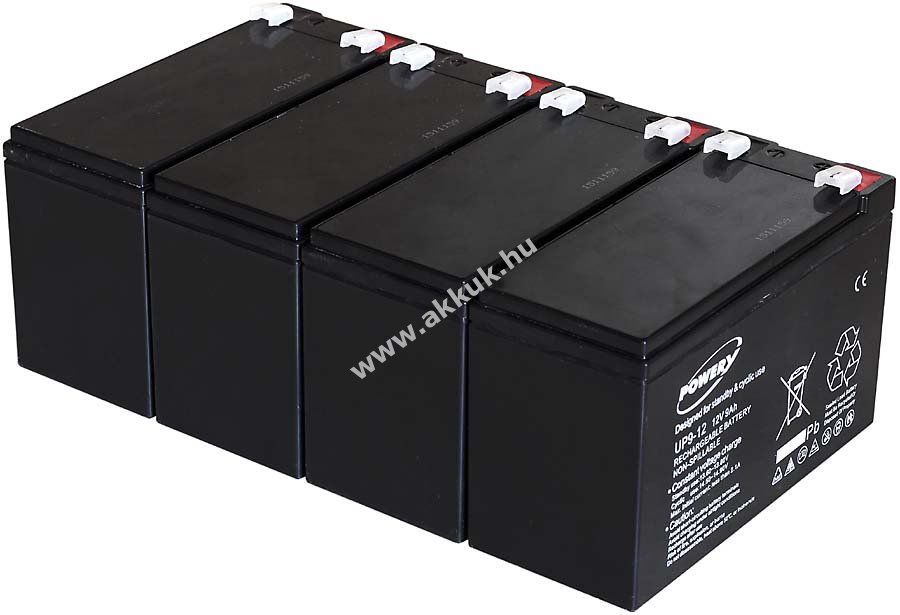 Powery ólom zselés akku szünetmenteshez APC RBC 59 12V 9Ah (helyettesíti 7,2Ah / 7Ah is)