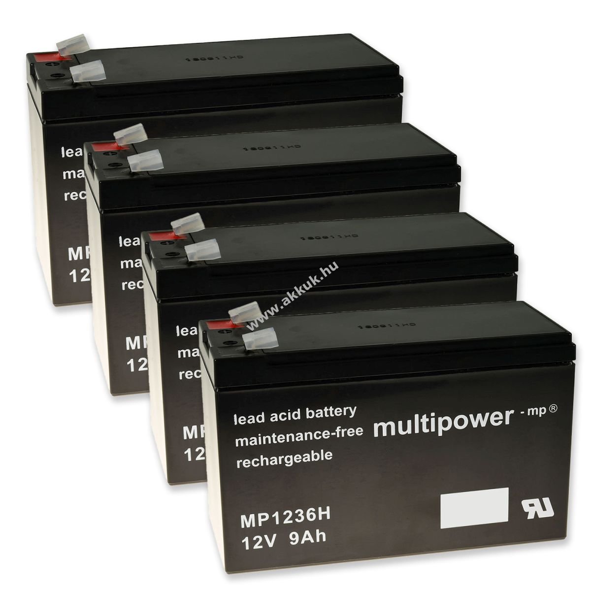 Powery ólom akku MP1236H kompatibilis APC RBC8 12V 9Ah (7,2Ah/7Ah is)