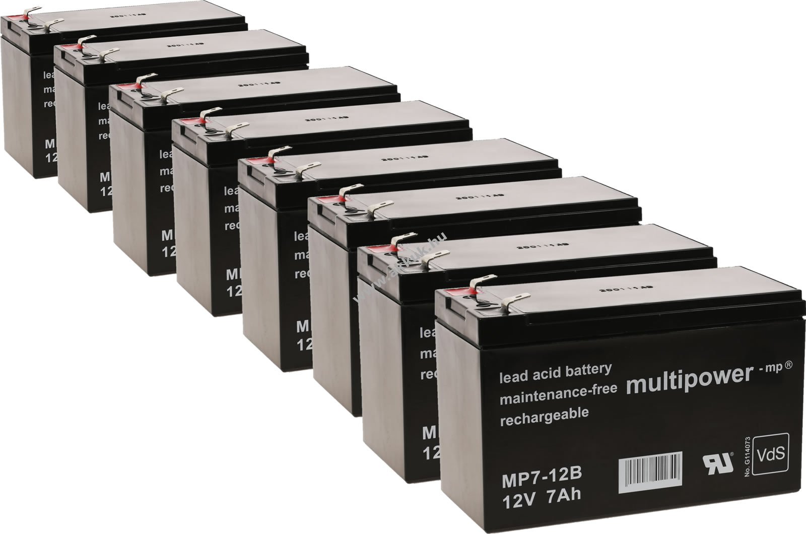 Pótakku Multipower szünetmenteshez APC RBC27 12V 7Ah (helyettesíti 7,2Ah)