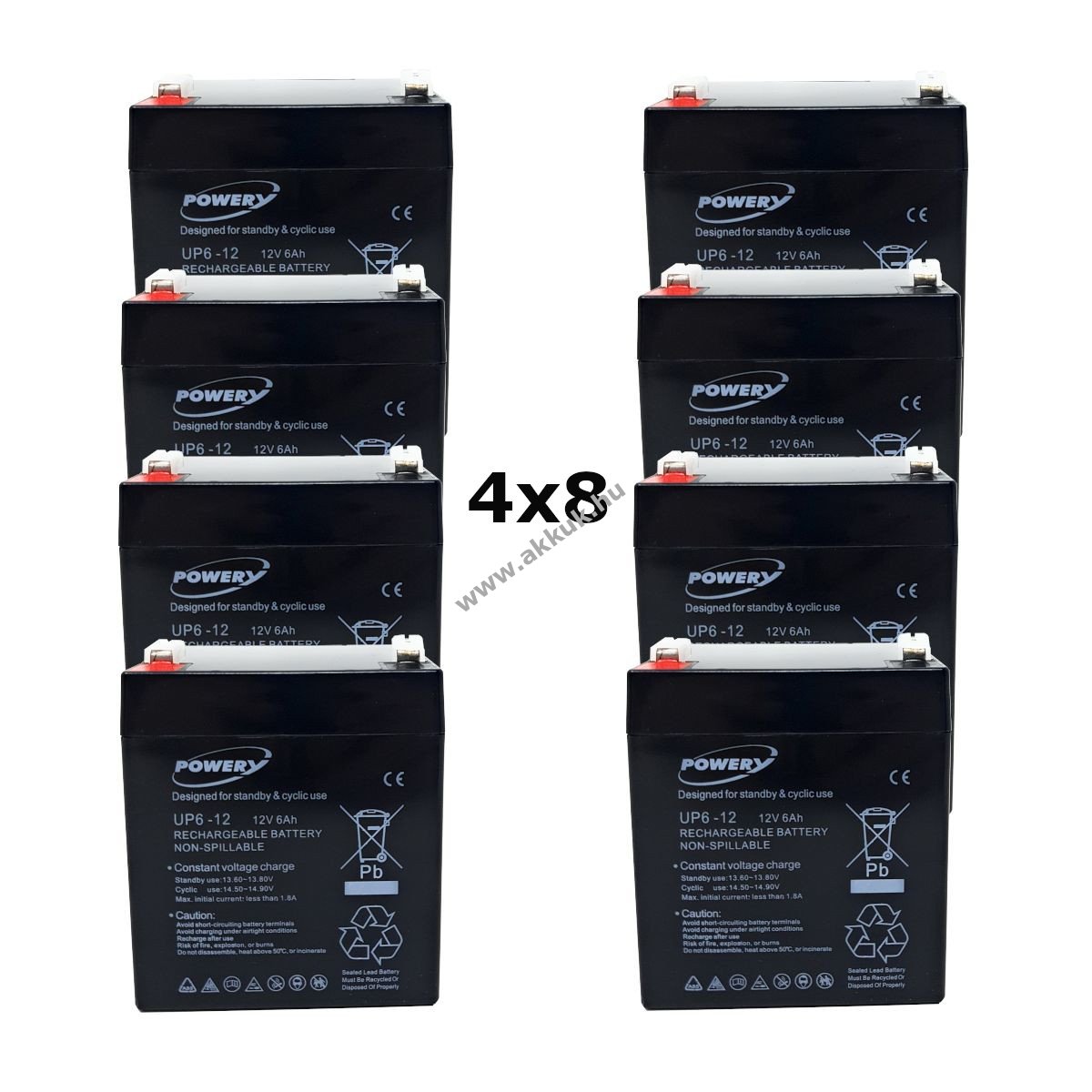 Powery ólom zselés akku 12V 6Ah APC Smart-UPS SURT8000XLI