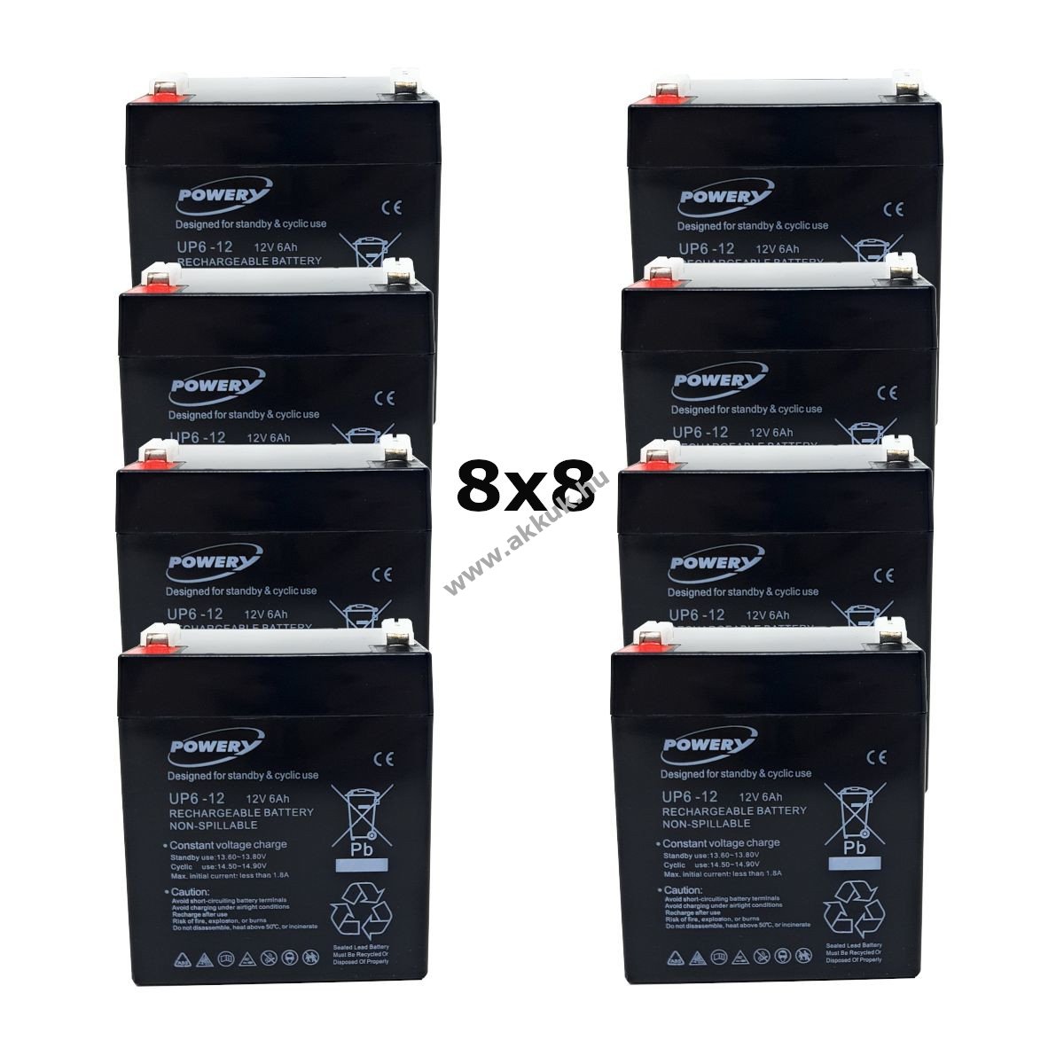 Powery ólom zselés akku 12V 6Ah APC Smart-UPS RT 20K RM