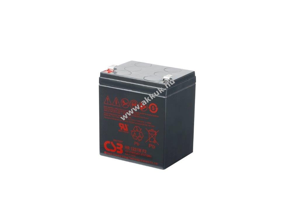 Ólom akku CSB / Hitachi típus HR1221WF2 12V 5,1Ah nagy kisütõáram