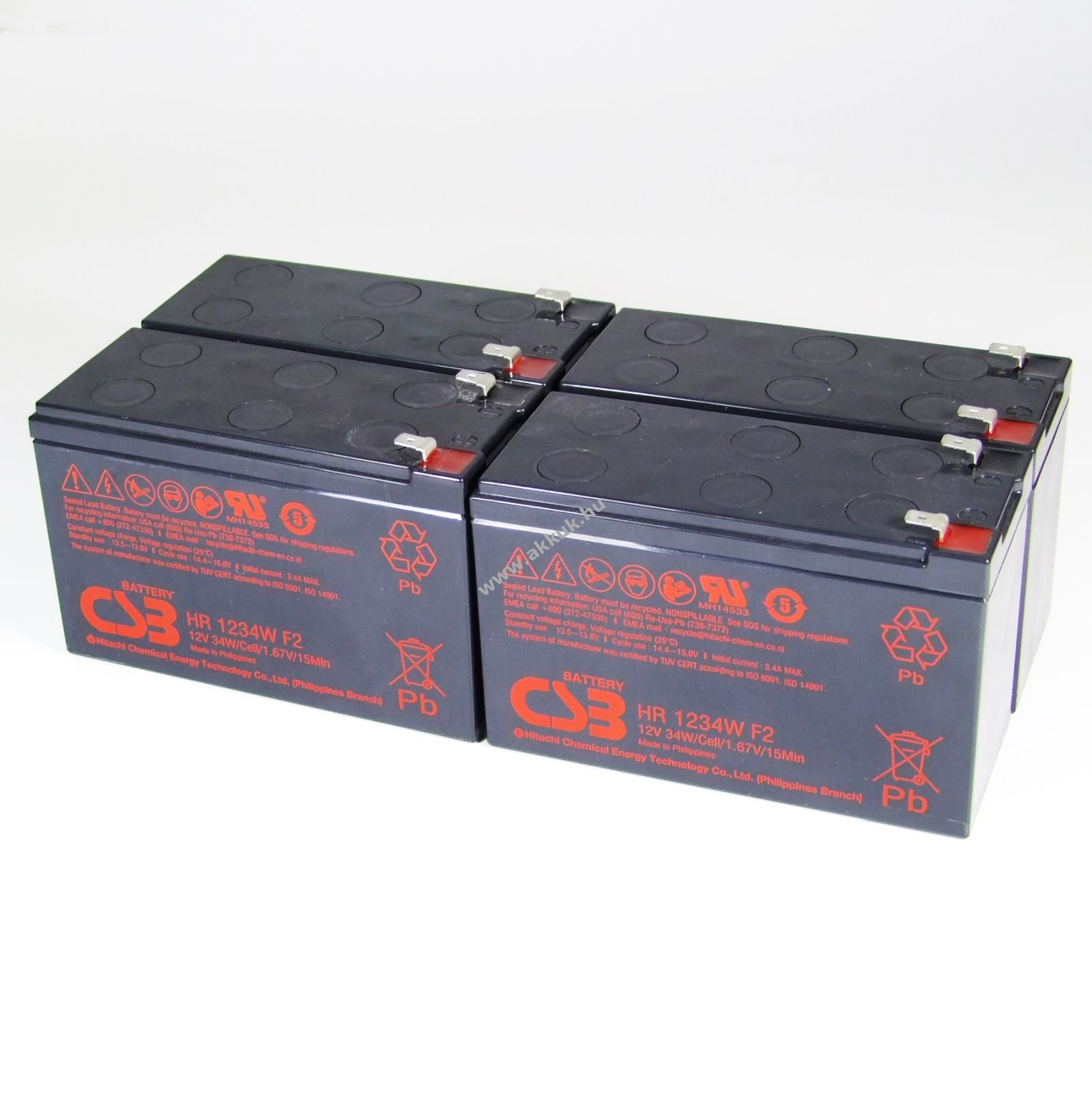 Ólom akku 12V 9Ah (CSB) típus szünetmenteshez APC Smart UPS SMT1500RMI2UNC 12V 9Ah