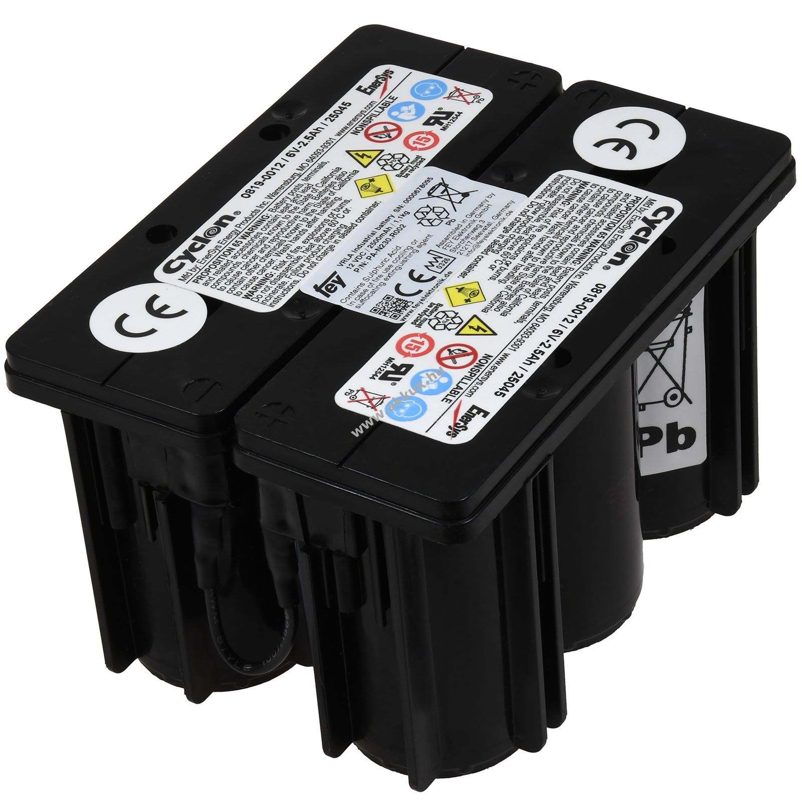 Enersys / Hawker ólom akku CYCLON Monoblock 12V 2,5Ah + kábel és csatlakozó