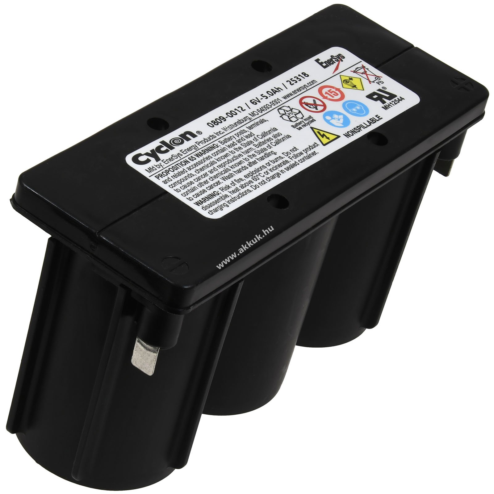 Enersys / Hawker ólom akku Monoblock (X Cell 1x3) típus Cyclon 0809-0012 6V 5Ah
