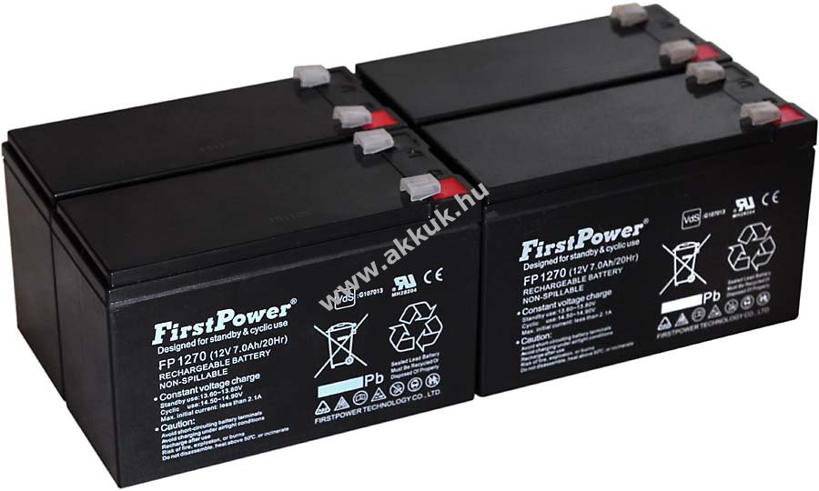 FirstPower ólom zselés akku helyettesíti YUASA NP7-12 12V 7Ah