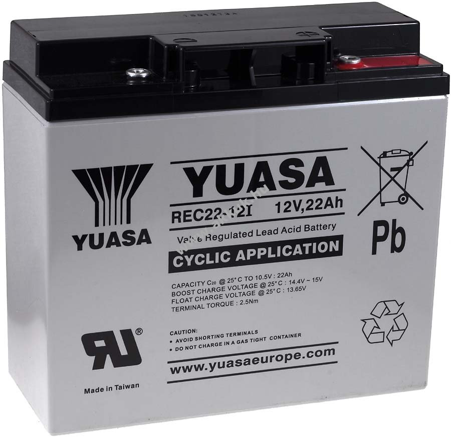YUASA pótakku Panasonic LC-X1220P / Varta 519901 12V 22Ah ciklusálló, ciklikus