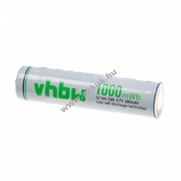AAA akkucella 280mAh, Li-Ion