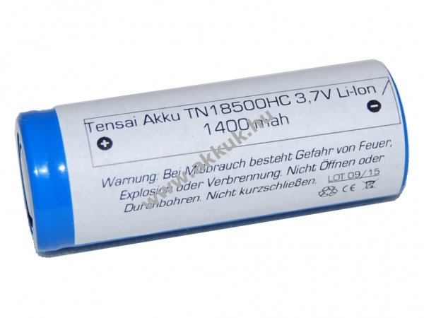 Tensai akkucella Li-ion típus: ICR18500 HC 1400mAh 3C 18490 - Kiárusítás!