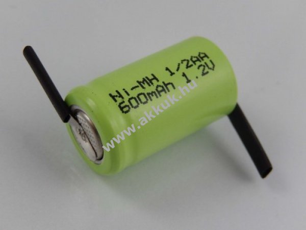 Akkucella 1/2AA Z forrfüles NI-MH 1.2V 600mAh