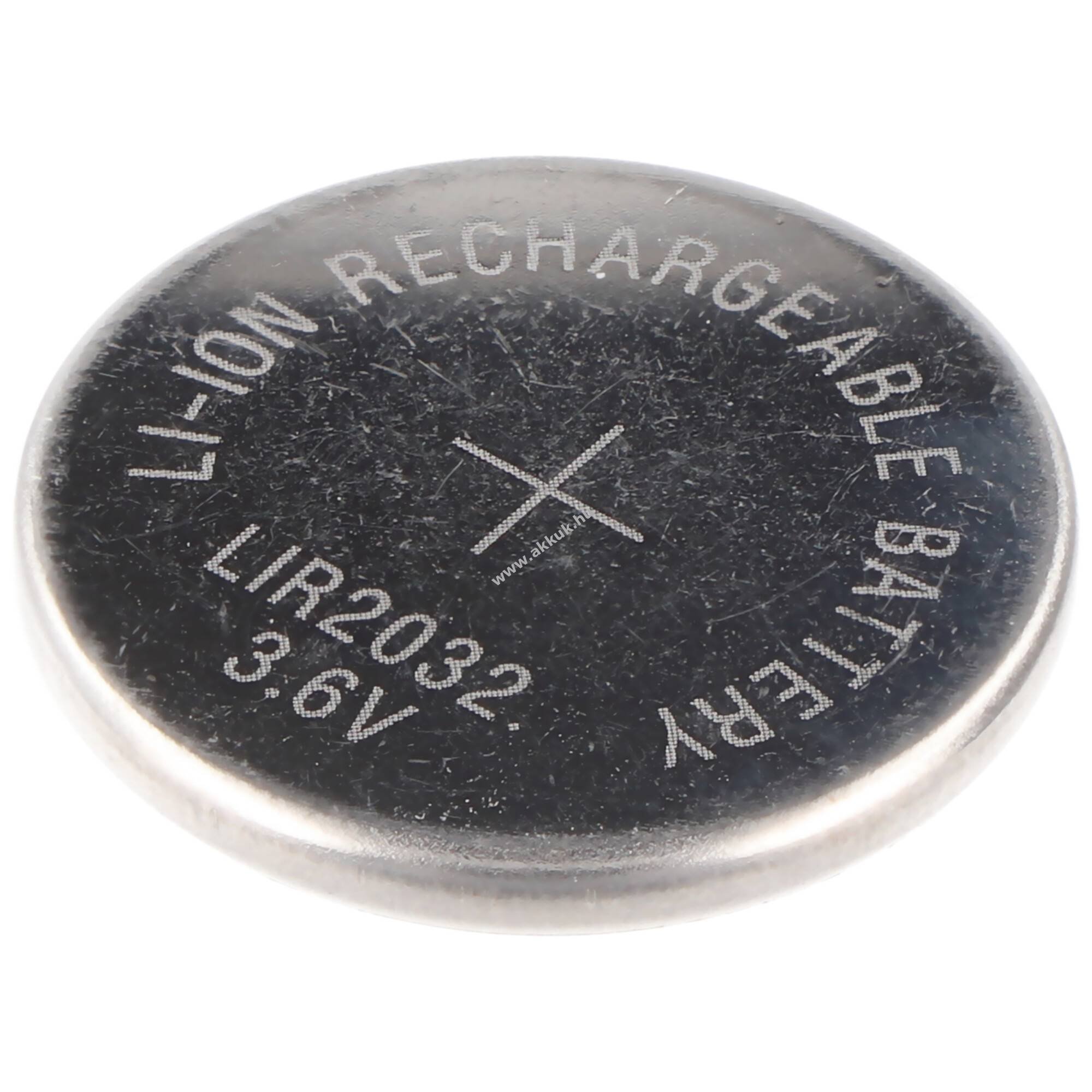 OEM gombakku típus LIR2032 - 3,6V 45mAh
