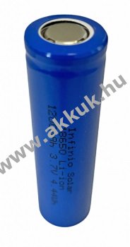 Infinio Solar 18650 Li-Ion akkucella, 1200mAh, 3,7V, védelmi elektronika nélküli