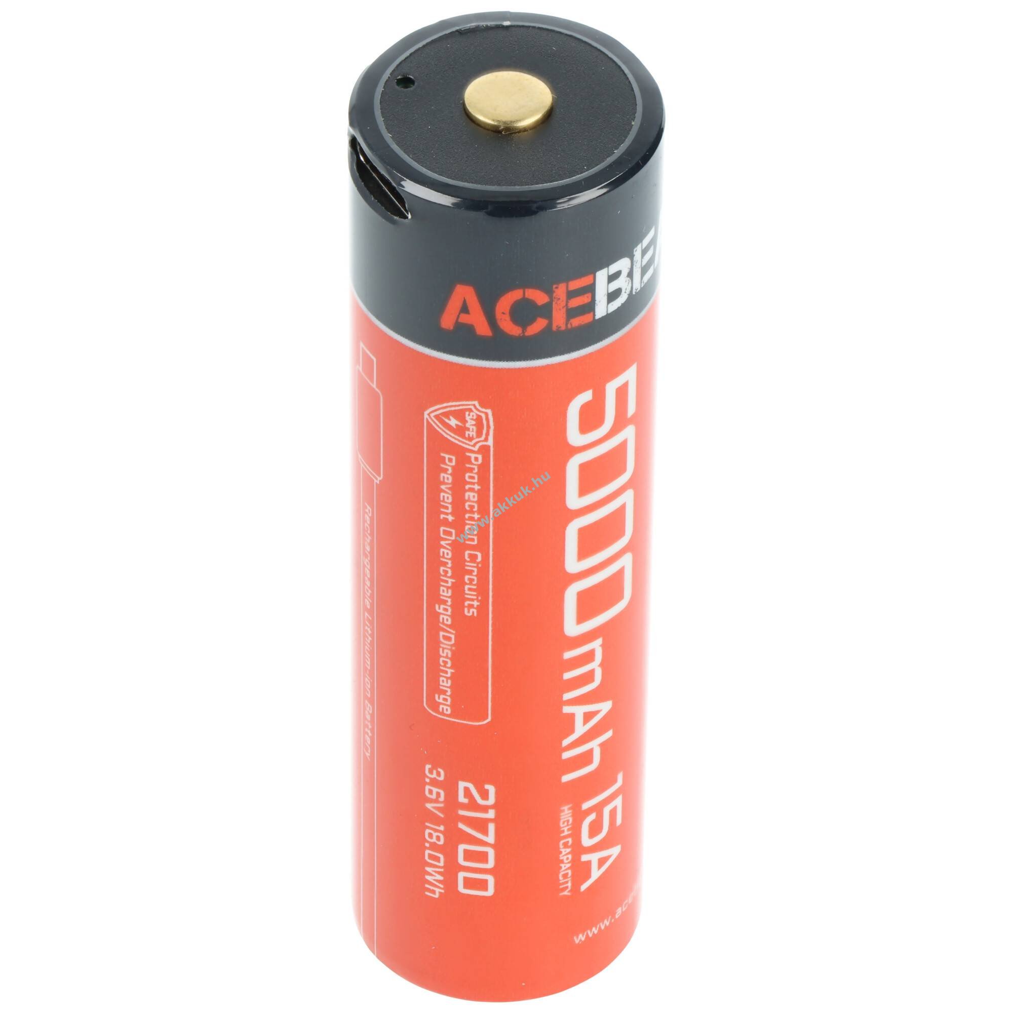 ACEBEAM 21700 5000mAh USB-C 15A 76,2x21,7mm akku Li-ion - A készlet erejéig