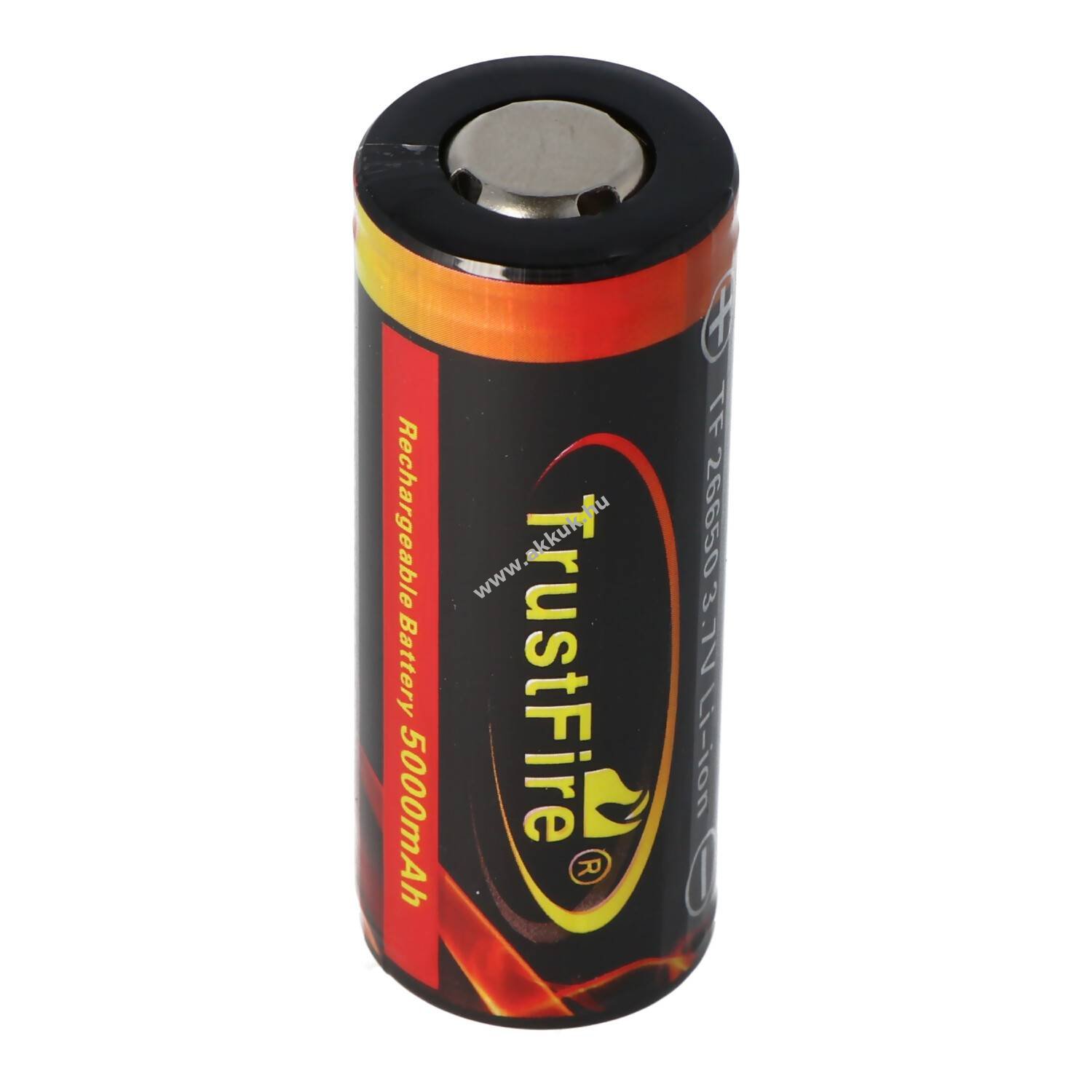 Trustfire 26650 védett akku 3,7V 5000mAh Li-Ion - Kiárusítás