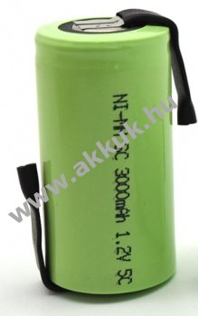 OEM Sub-C akkucella Z forrfüles 3000mAh HHR-30SCP BK300SCE 1.2V NiMH