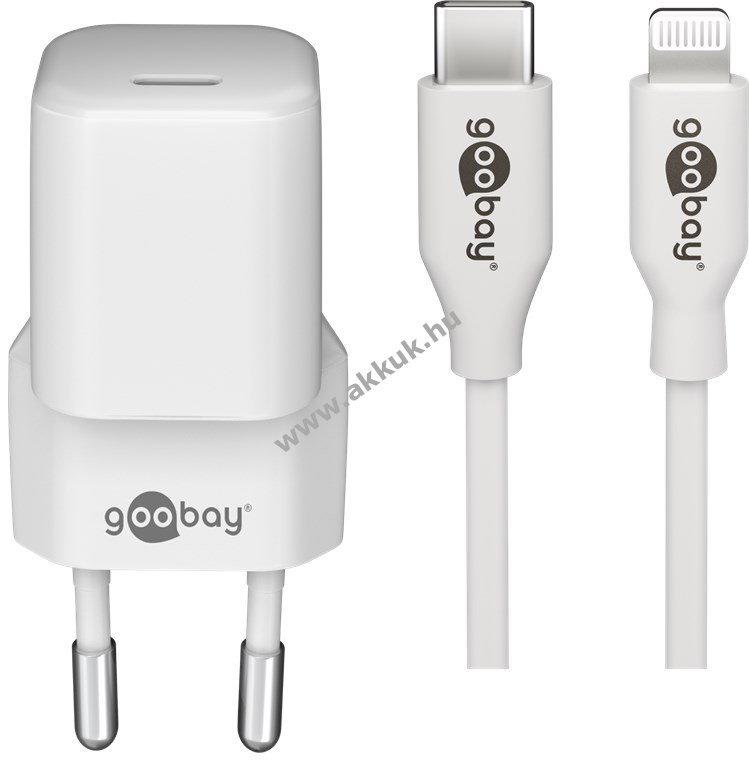 Lightning/USB-C PD töltõkészlet 20W - A készlet erejéig!