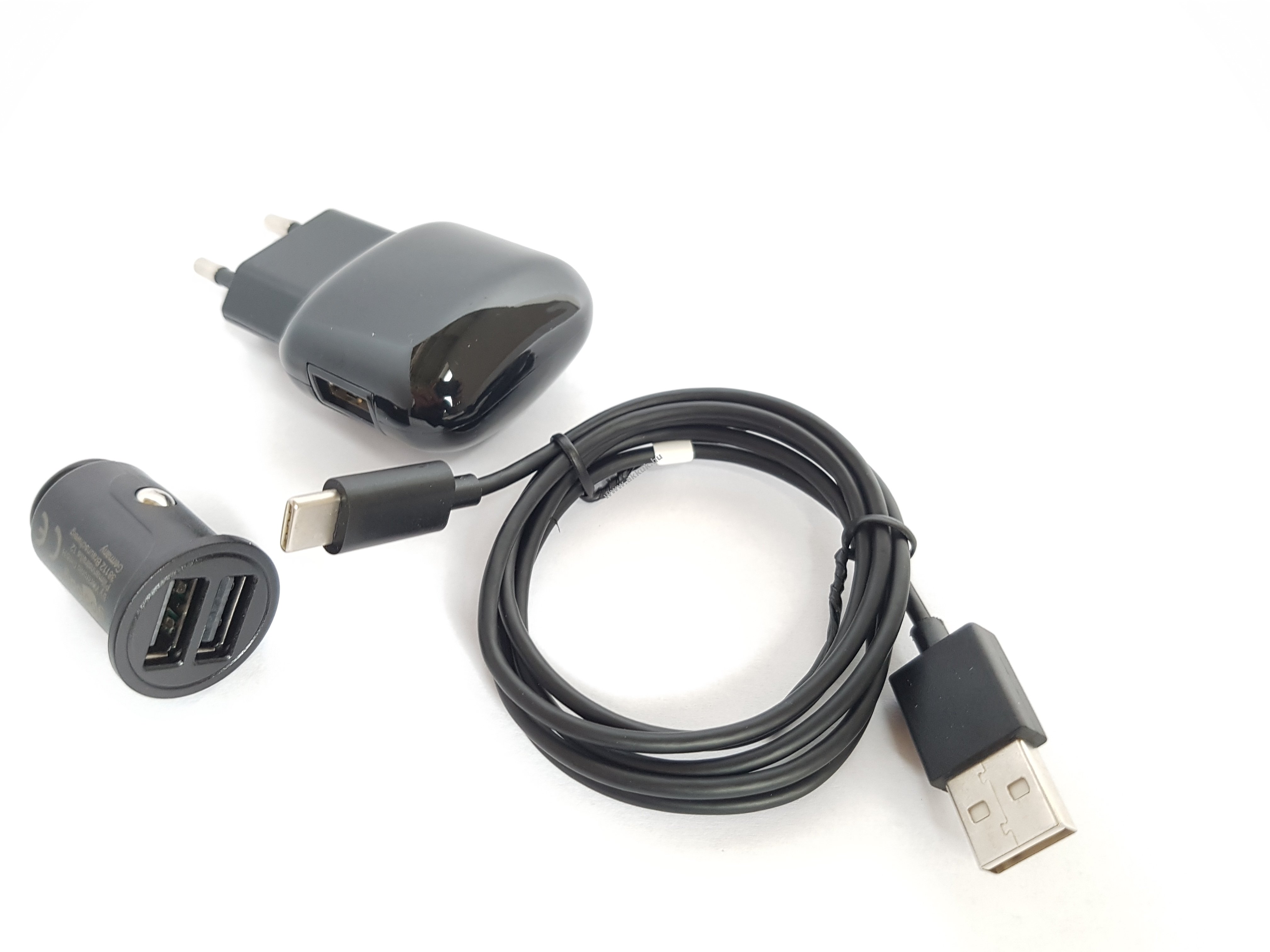 USB töltõ 2,1A + Autós töltõ adapter és USB-C töltõ kábel Samsung Galaxy S8 / S8 Plus