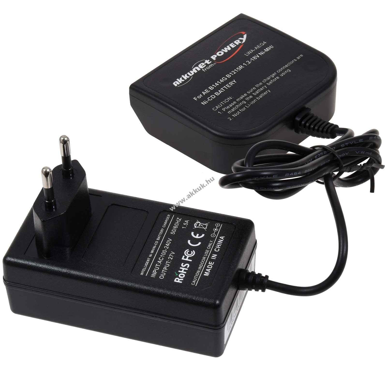 AEG 493541316 helyettesítő akkutöltő NiMH NiCd