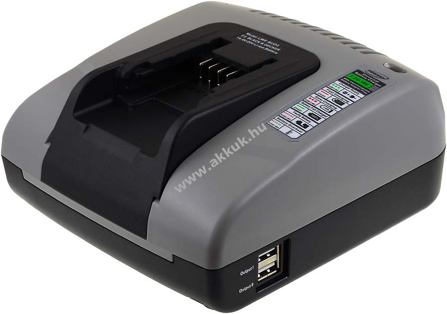 Powery akkutöltő USB kimenettel Black&Decker akkus fúrócsavarozó LDX116