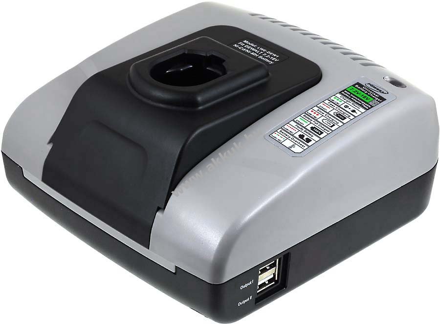 Powery akkutöltő USB kimenettel Black & Decker fúrócsavarozó CD9600K