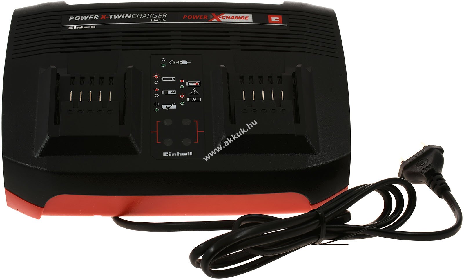 Einhell Power X-Change 2 fiókos töltő, Power-X-Twincharger 3A 4512069