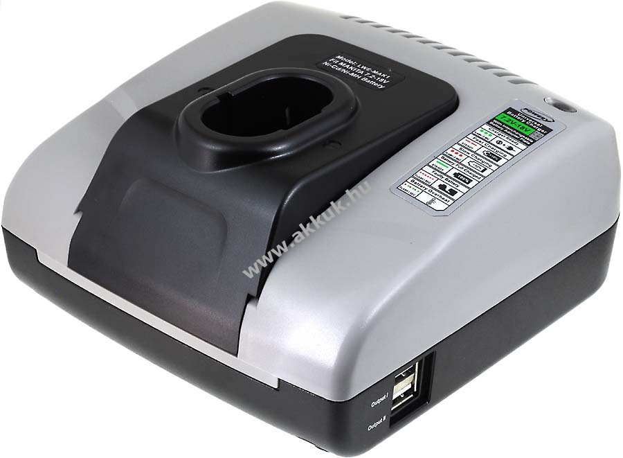 Powery akkutöltő USB kimenettel Makita fúrócsavarozó 6172DW